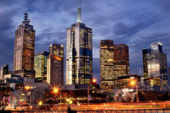 Galería de mugley - melbourne city skyline night cliché