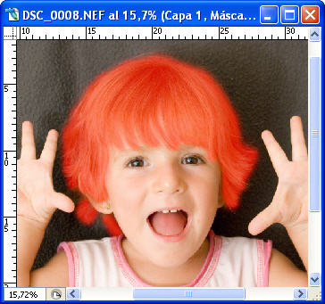 Cambiar color del pelo en Photoshop - M�scara de capa