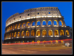 Coliseo en la hora azul