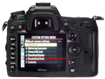 Nikon D7000 - Menú Flash/Horquillado