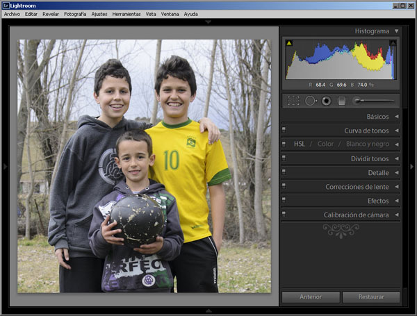 Bleach bypass - Abrir imagen en Lightroom