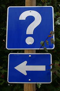 Question Mark and Arrow