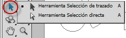 Herramienta Selección de trazado y Selección directa