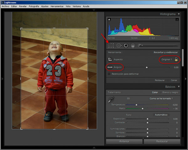 Flujo de Trabajo RAW - Paso 3 - Reencuadrar