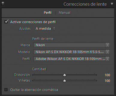 Flujo de Trabajo RAW - Paso 4 - Corrección de lente