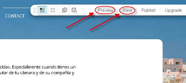 Wix - Guardar y Previsualizar