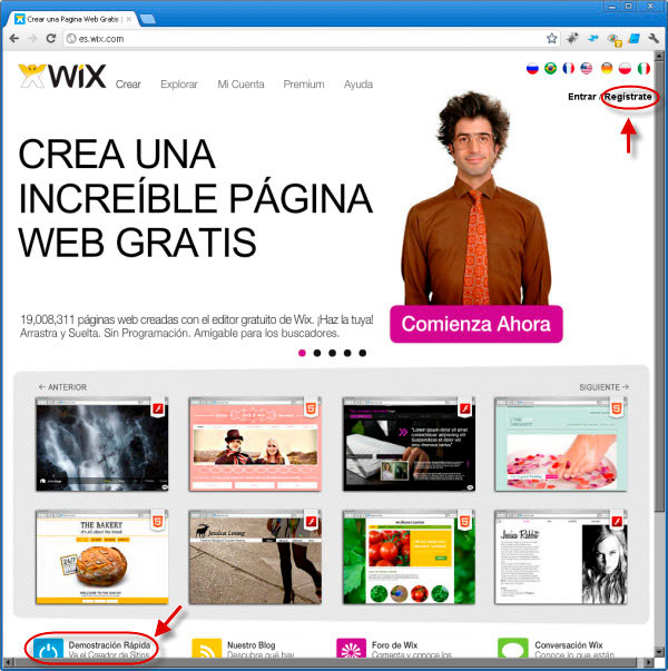 Wix - Registro