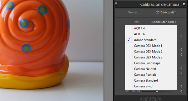 Perfiles de cámara en Lightroom