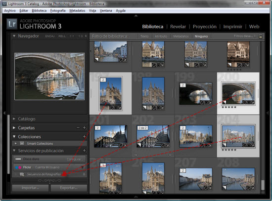 Publicando fotos en flickr desde Lightroom 3 - Paso 1