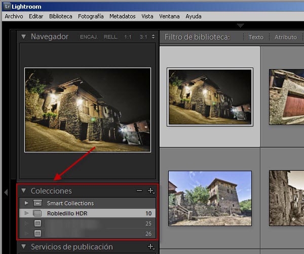 Colección de fotografías en Lightroom