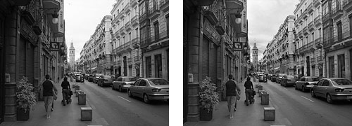 Blanco y negro antes y después