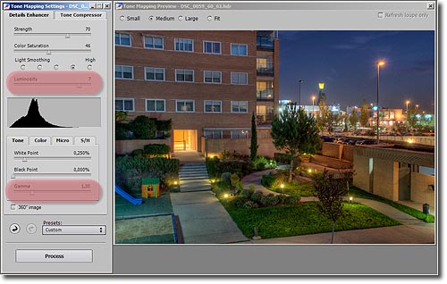 Configuración de gamma y luminosidad para HDR