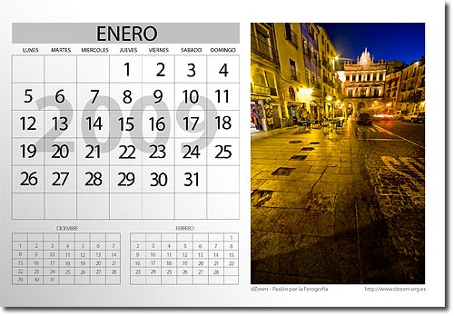 Calendario Photoshop 2009