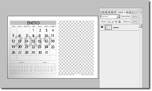 Calendario Photoshop 2009