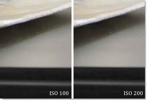 Comparando ISO 100 e ISO 200