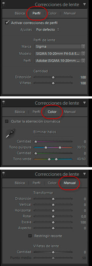 Corrección de Lente - Opciones ya disponibles