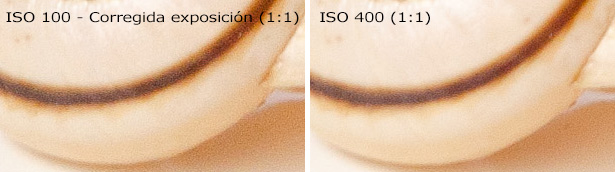 ISO - Comparación ISO Bajo corregido e ISO alto