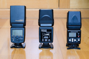 Yongnuo YN568EX, YN460 y SB-600