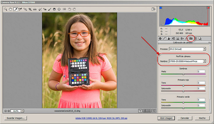 ColorChecker Passport con Adobe Camera Raw