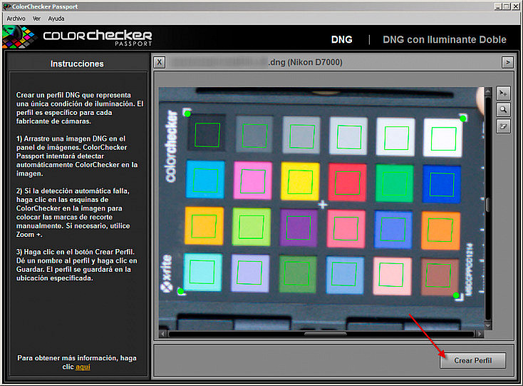 ColorChecker Passport - Crear perfil en ColorChecker