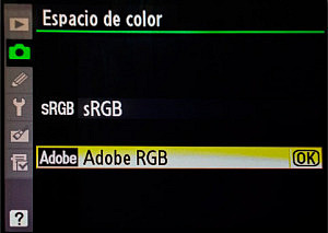 Perfil de color - Configuración de la cámara