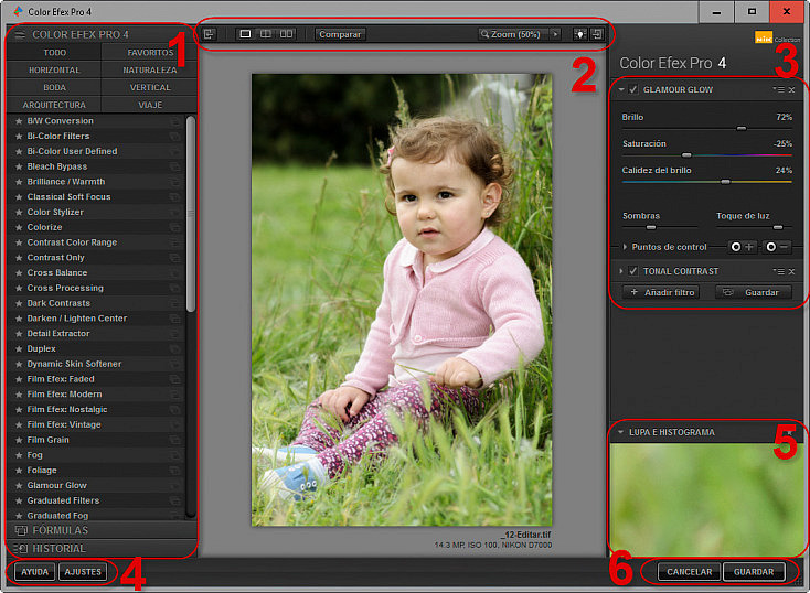 Color Efex Pro 4 - Interfaz