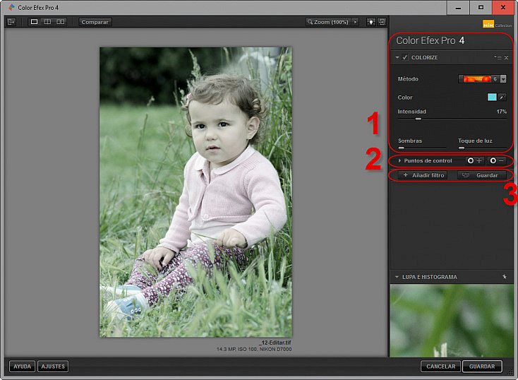 Color Efex Pro 4 - Parámetros de filtros