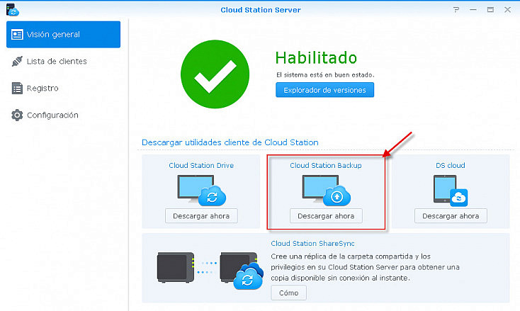 Cloud Station Server - Cliente