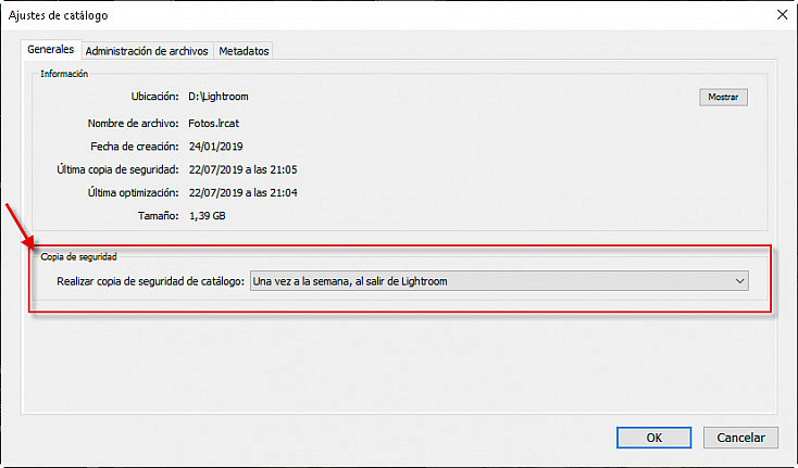 Lightroom - Backup Catálogo