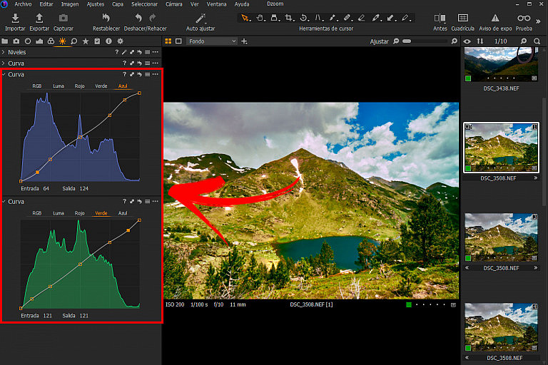 Conociendo Capture One Pro (VI) Nitidez, Niveles y Curva