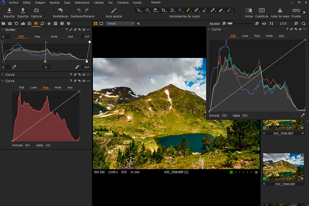 Conociendo Capture One Pro (VI) Nitidez, Niveles y Curva